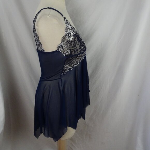 Women Sexy Baby doll Navy Lingerie Top Size S - Picture 4 of 8